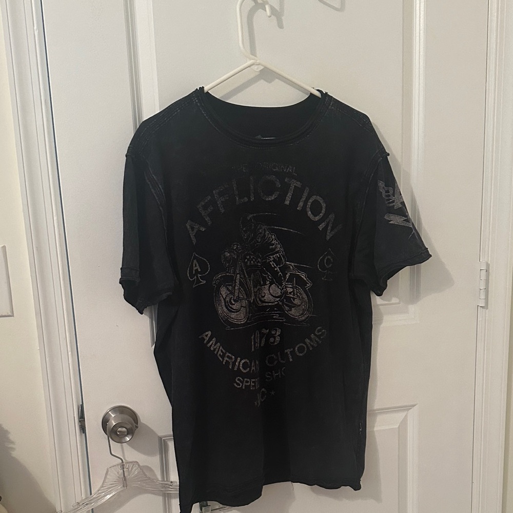 Affliction Charcoal Graphic Tee for Men